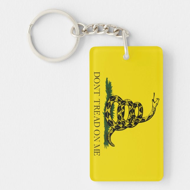 Don't Tread on Me Gadsden American Flag Keychain (Front)