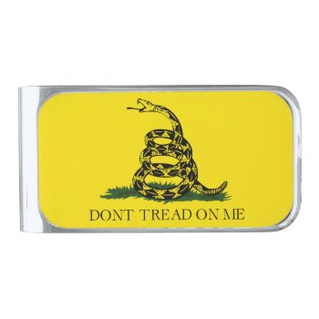 Don't Tread On Me Gadsden American Flag Silver Finish Money Clip by Classicville at Zazzle
