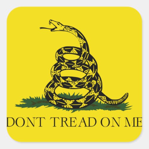 Dont Tread on Me Gadsden American Flag Square Sticker