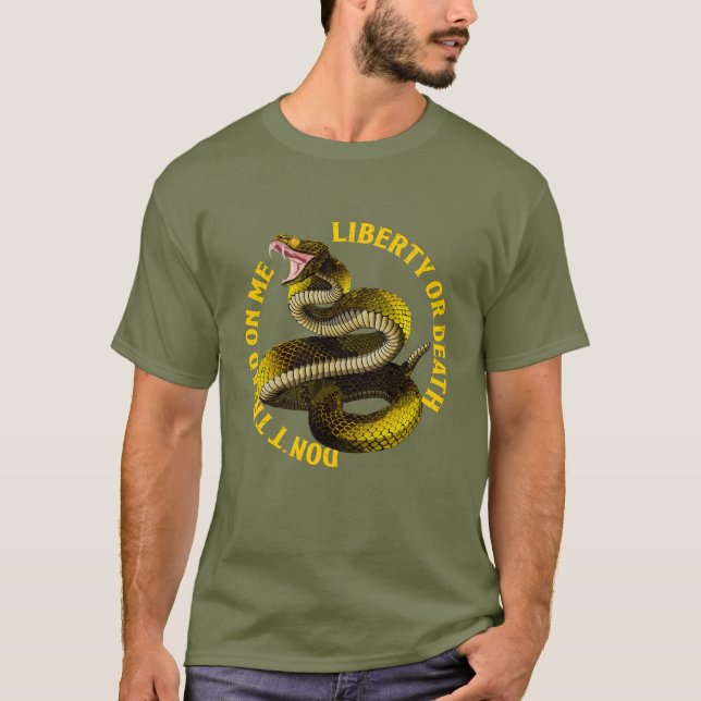 Don't Tread On Me Gadsden Flag 2nd Amendment T-Shirt (Front)