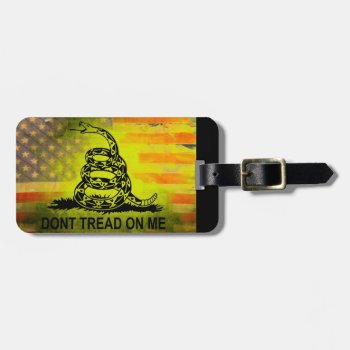 Don't Tread On Me Gadsden Flag American Flag Luggage Tag by Sturgils at Zazzle