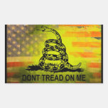 Don&#39;t Tread On Me Gadsden Flag American Flag Rectangular Sticker at Zazzle