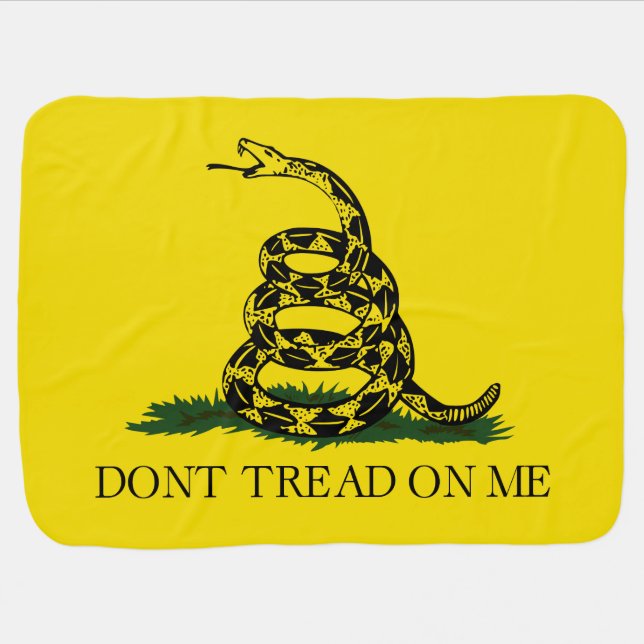 Don't Tread on Me Gadsden flag Baby Blanket (Horizontal)