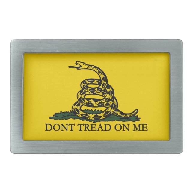 Don't Tread on Me Gadsden Flag Belt Buckle (Front)