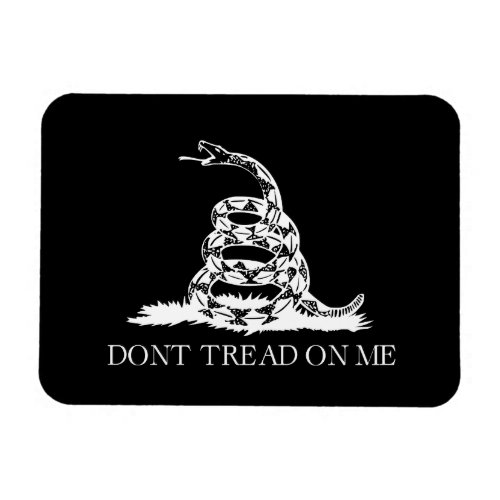 Dont tread on me Gadsden Flag BLACK AND WHITE Magnet