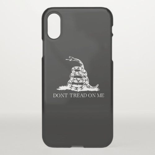 Dont tread on me Gadsden Flag BLACK AND WHITE iPhone X Case