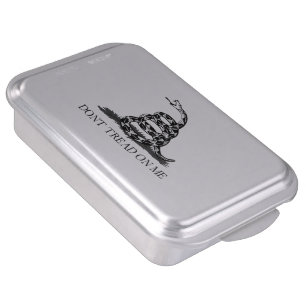 Don't tread on me Gadsden Flag BLACK YELLOW Cake Pan