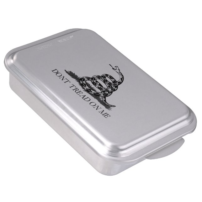 Don't tread on me Gadsden Flag BLACK YELLOW Cake Pan (Side)