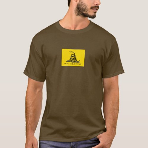 Dont tread on me Gadsden Flag BLACK YELLOW T_Shirt