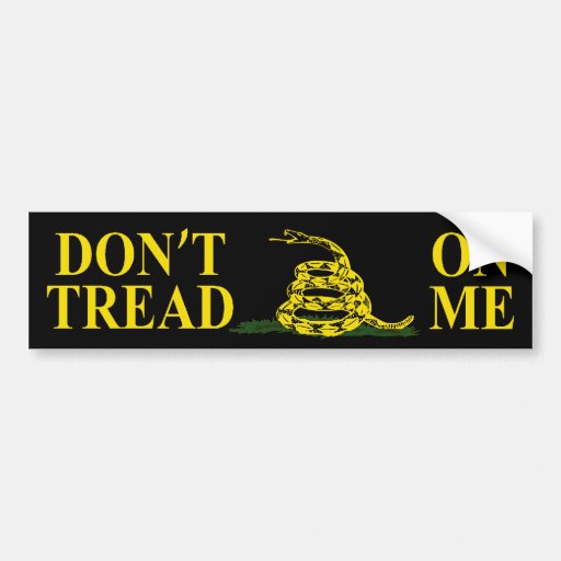 DON'T TREAD ON ME GADSDEN FLAG Bumper Sticker | Zazzle