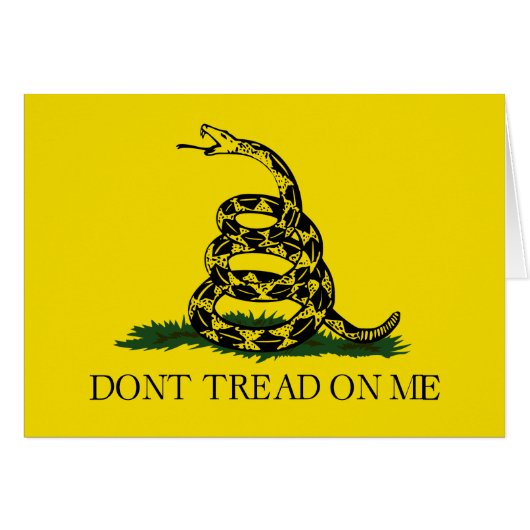 Don't Tread on Me Gadsden flag Cards (Front Horizontal)