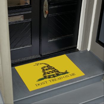 Don't Tread On Me Gadsden Flag Doormat by FlagGallery at Zazzle