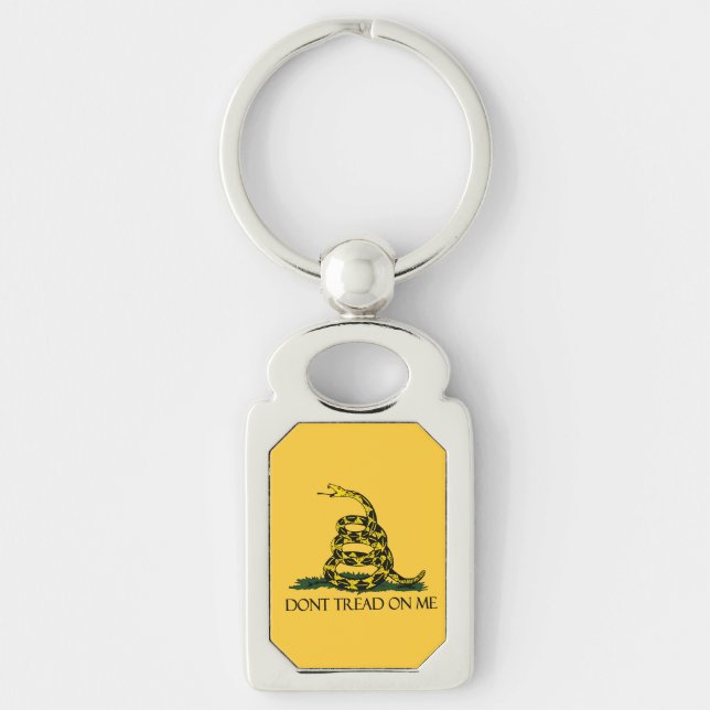 Dont Tread on Me Gadsden Flag Historical Military Keychain (Front)