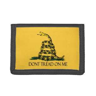 Dont Tread on Me Gadsden Flag Historical Military Tri-fold Wallet