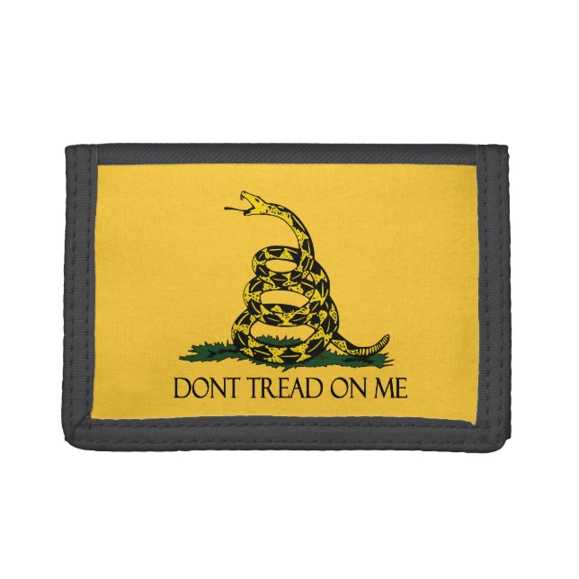 Dont Tread on Me Gadsden Flag Historical Military Trifold Wallet (Front)