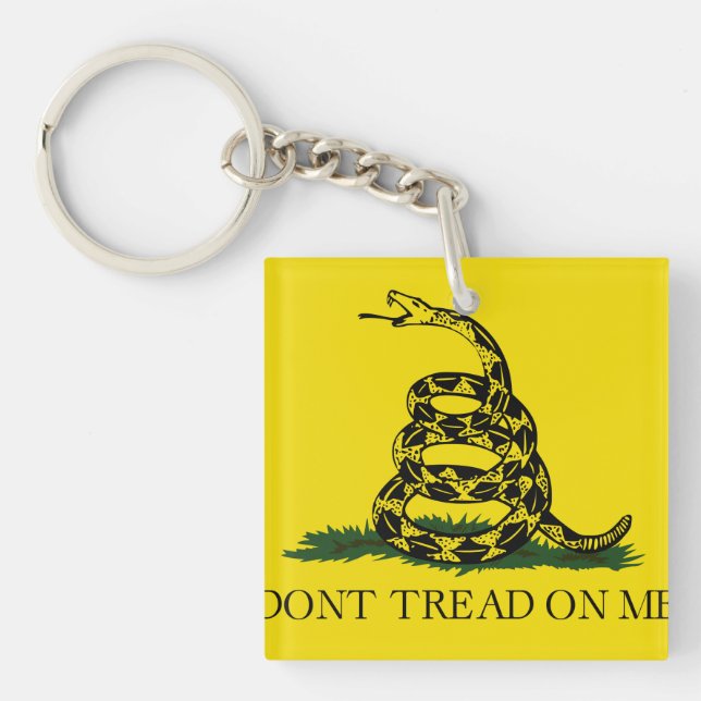 Don't Tread on Me Gadsden flag Keychain (Front)