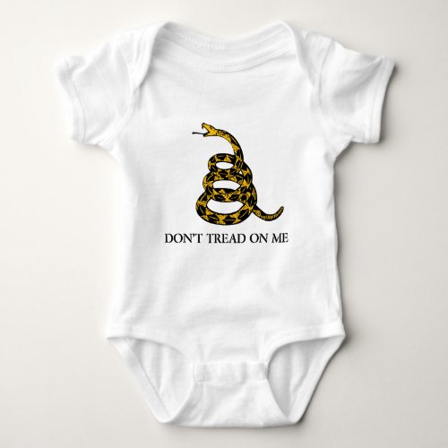 dont tread on me _ gadsden flag libertarian baby bodysuit