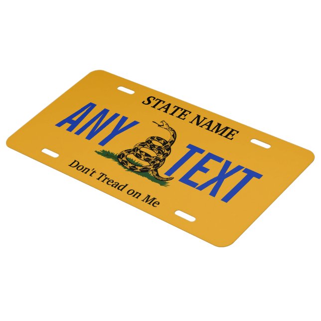 Gadsden Flag 'Don't Tread On Me' American Flag License Plate – 6x12 Inches
