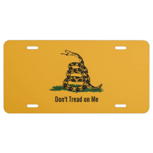 Don't Tread On Me Gadsden Flag License Plate