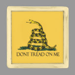 Don't Tread on Me, Gadsden Flag Patriotic History Gold Finish Lapel Pin