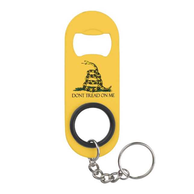 Don't Tread on Me, Gadsden Flag Patriotic History Keychain Bottle Opener (Back)