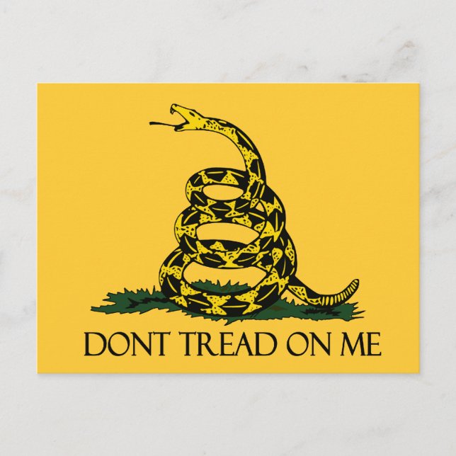 Don't Tread on Me, Gadsden Flag Patriotic History Postcard (Front)