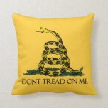 Don't Tread on Me, Gadsden Flag Patriotic History Throw Pillow