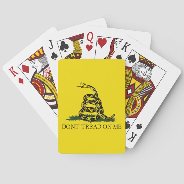 Don't Tread on Me Gadsden flag Poker Cards (Back)