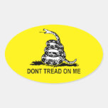 Dont Tread On Me Gadsden Flag Products Oval Sticker at Zazzle