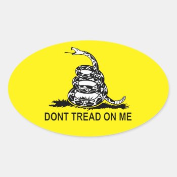 Dont Tread On Me Gadsden Flag Products Oval Sticker by Sturgils at Zazzle