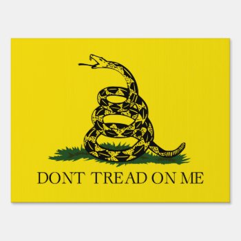 Don't Tread On Me Gadsden Flag Sign by FlagGallery at Zazzle