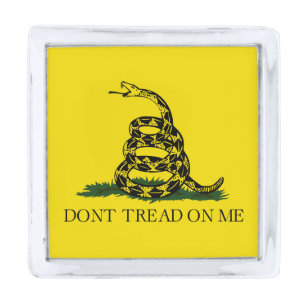Don't Tread on Me Gadsden flag Silver Finish Lapel Pin