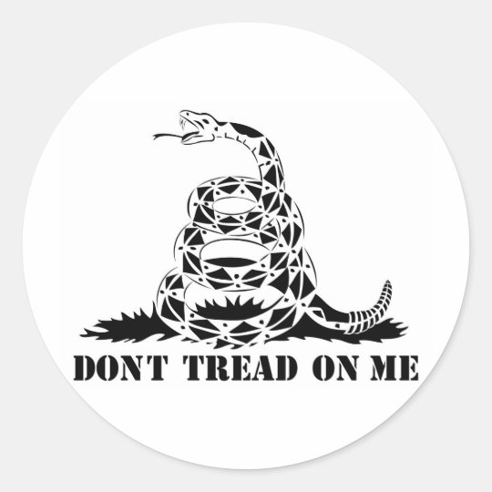 Dont Tread On Me Gadsden Flag Snake Symbol Classic Round Sticker