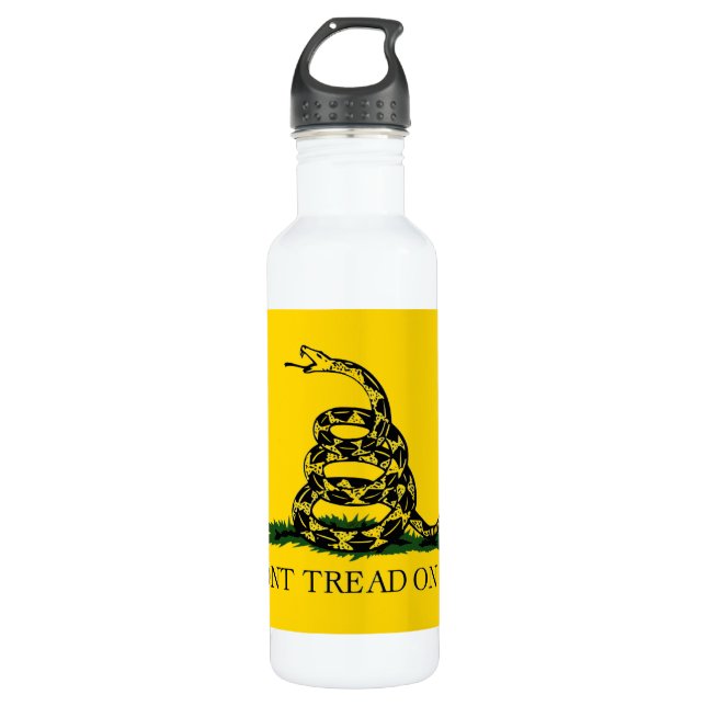 Don't Tread On Me - Gadsden Flag Stainless Steel Water Bottle (Front)