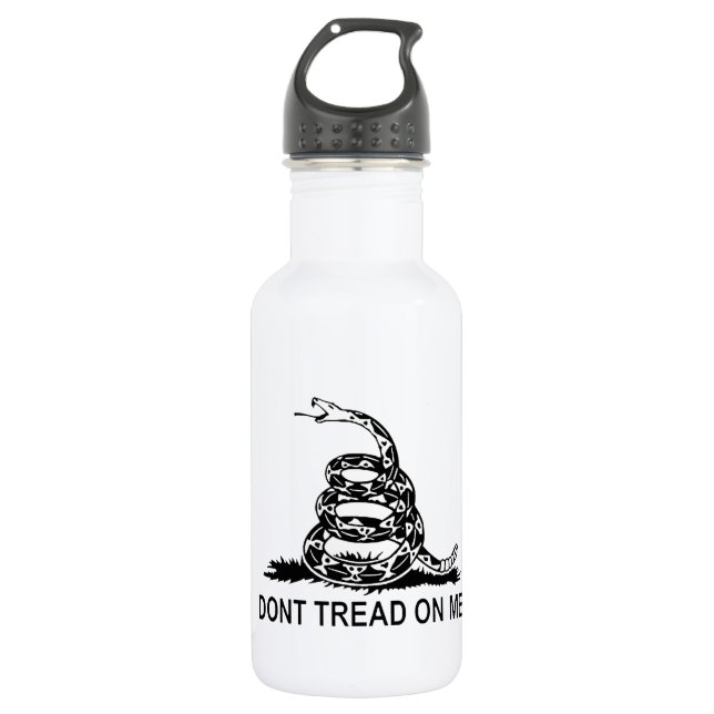 Dont Tread On Me Gadsden Flag Stainless Steel Water Bottle (Front)