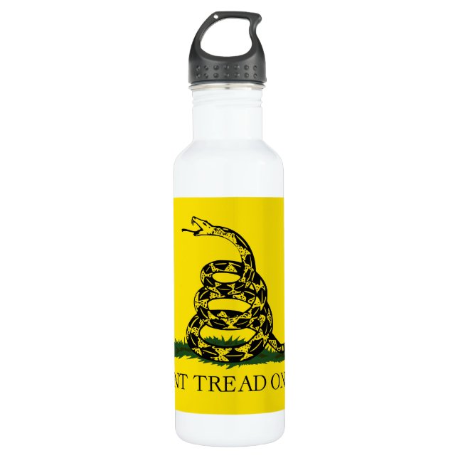 Don't Tread on Me Gadsden flag Stainless Steel Water Bottle (Front)