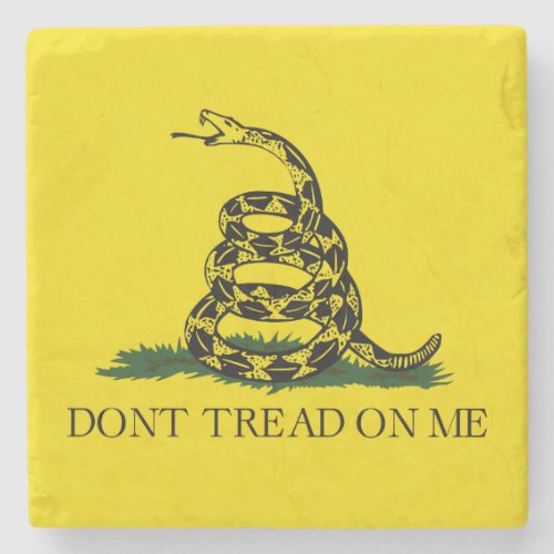 Dont Tread on Me Gadsden flag Stone Coaster