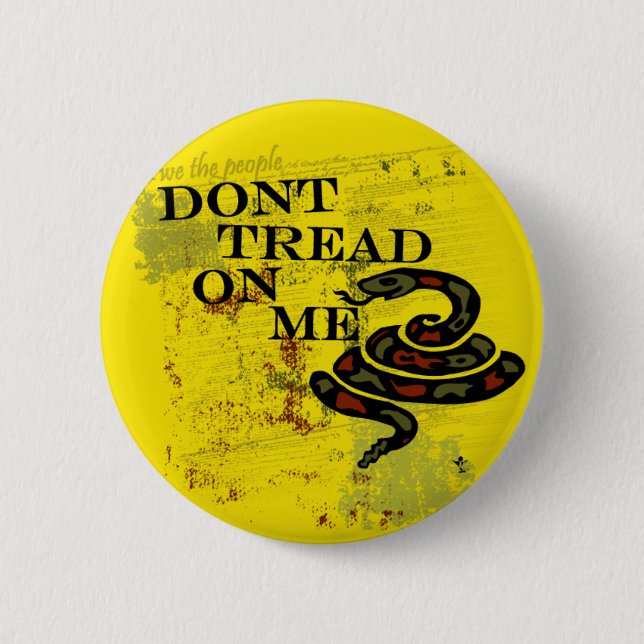 Dont Tread on Me Gadsden Flag/Symbol Button (Front)