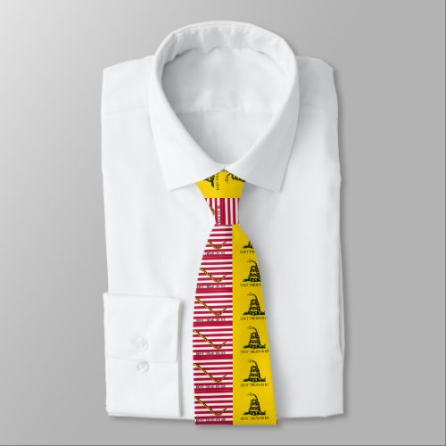 Dont Tread On Me _ Gadsden  Navy Jack Flags Neck Tie