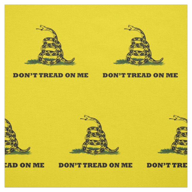 Don't Tread On Me Gadsden Yellow Flag Fabric (Swatch)