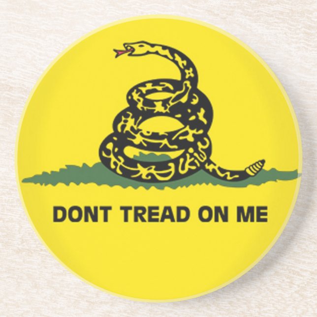 "Dont tread on me"-Gadsten Flag/Political Drink Coaster (Front)