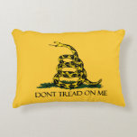 Don't Tread on Me Historical Gadsden Flag Military Decorative Pillow