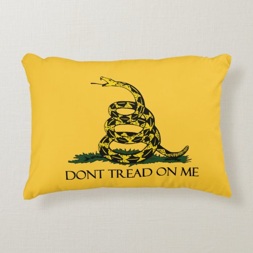 Dont Tread on Me Historical Gadsden Flag Military Decorative Pillow