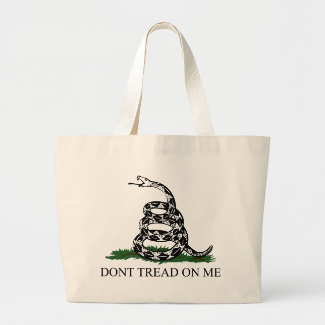 Don't Tread on Me Large Tote Bag (Front)