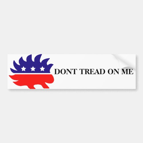 DONT TREAD ON ME Liberty Porcupine Bumper Sticker