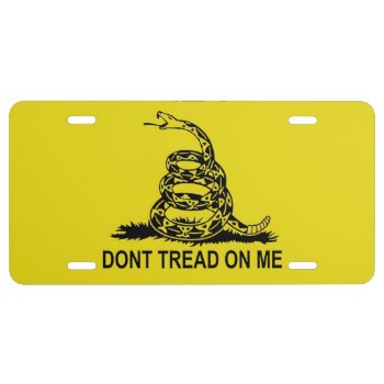 Don't Tread On Me License Plate Gadsden Flag by Sturgils at Zazzle