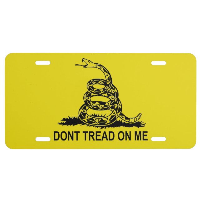 Don't Tread On Me License Plate Gadsden Flag (Front)