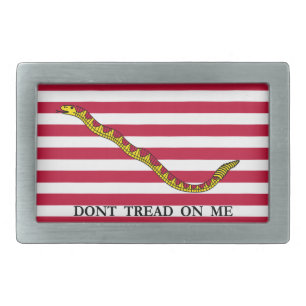 Don't Tread On Me - Navy Jack Flag Rectangular Belt Buckle