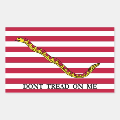 Dont Tread On Me _ Navy Jack Flag Rectangular Sticker