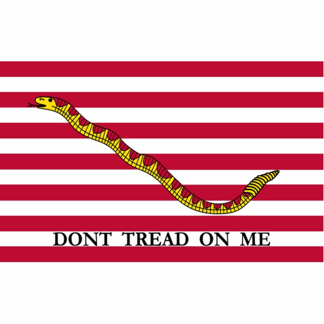 Dont Tread On Me - Navy Jack Flag Statuette (Front)